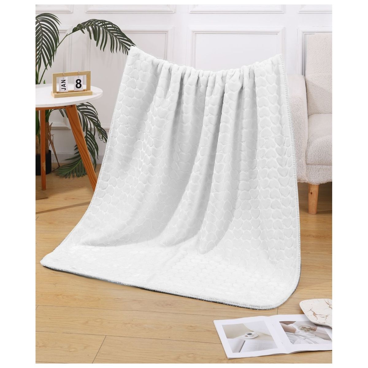 COMPRAPO - Manta Frazada Bebé Extra Suave Bebé Amor Blanco110x140 Cm