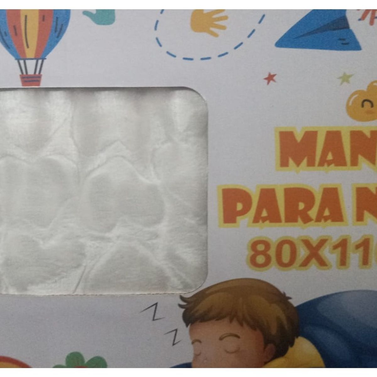 COMPRAPO - Manta Frazada Bebé Extra Suave Bebé Amor Blanco110x140 Cm