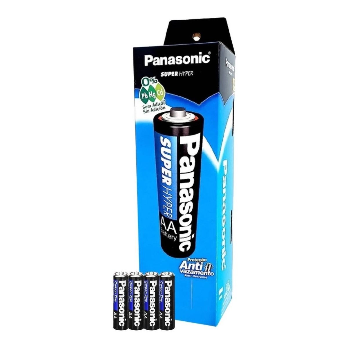 PANASONIC - Caja De Pilas Panasonic Doble Aa 48 Unidades Ultra Hyper