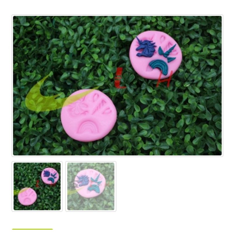 GENERICO - Molde Para Fondant Silicona Forma Cabeza De Unicornio