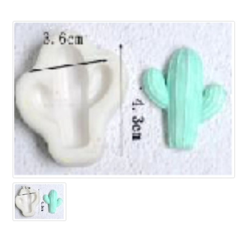 GENERICO - Molde Para Fondant Silicona Forma Cactus Reposteria