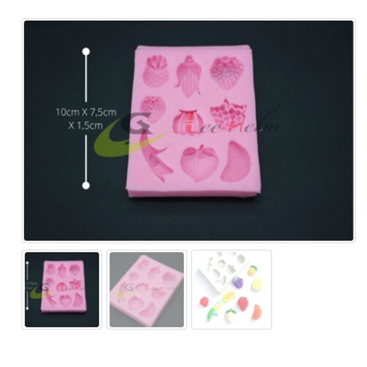 GENERICO - Molde Para Fondant Silicona Forma Frutas