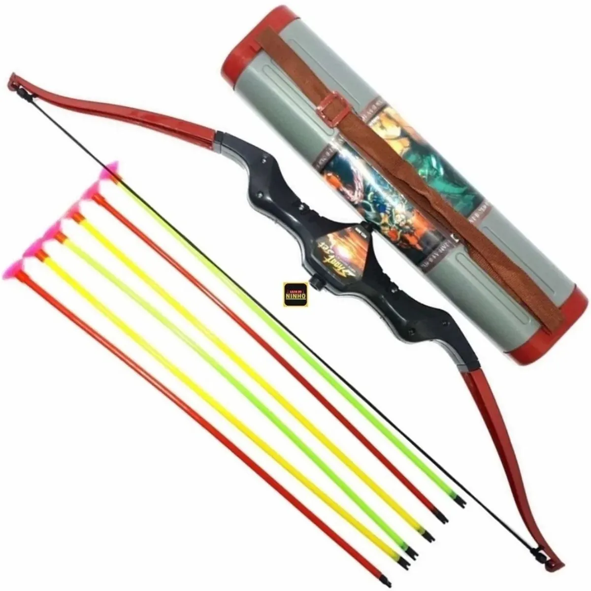 GENERICO - Juego Estuche De Arco Con 6 Flechas Para Niños 65cm