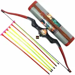 GENERICO - Juego Estuche De Arco Con 6 Flechas Para Niños 65cm