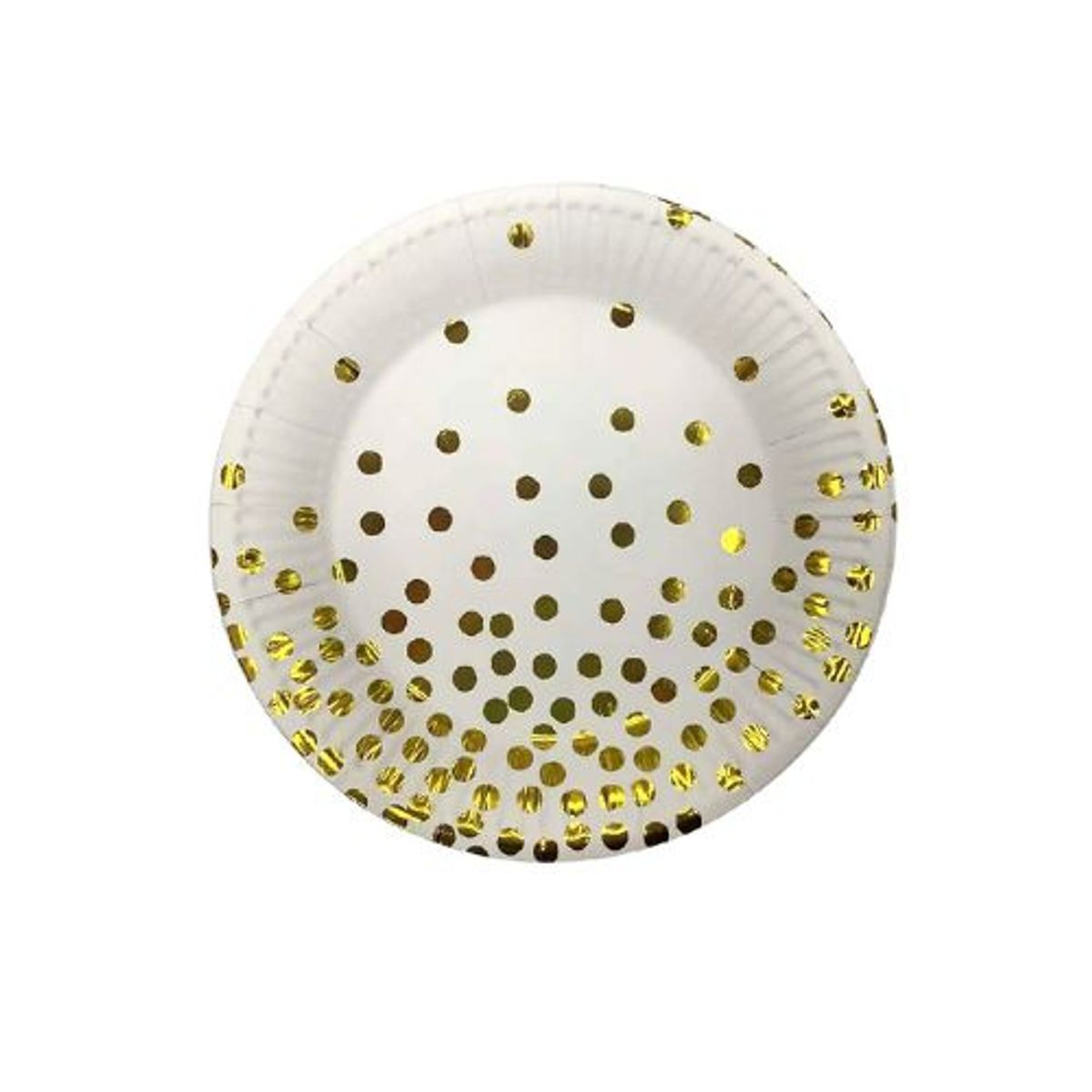 GENERICO - Plato Color Blanco Diseño Puntos Plastico 30 Cm