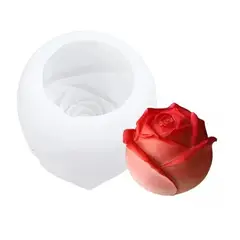 GENERICO - Set 2 Molde Silicona Moldes Para Hacer Velas Molde Rosas 3d