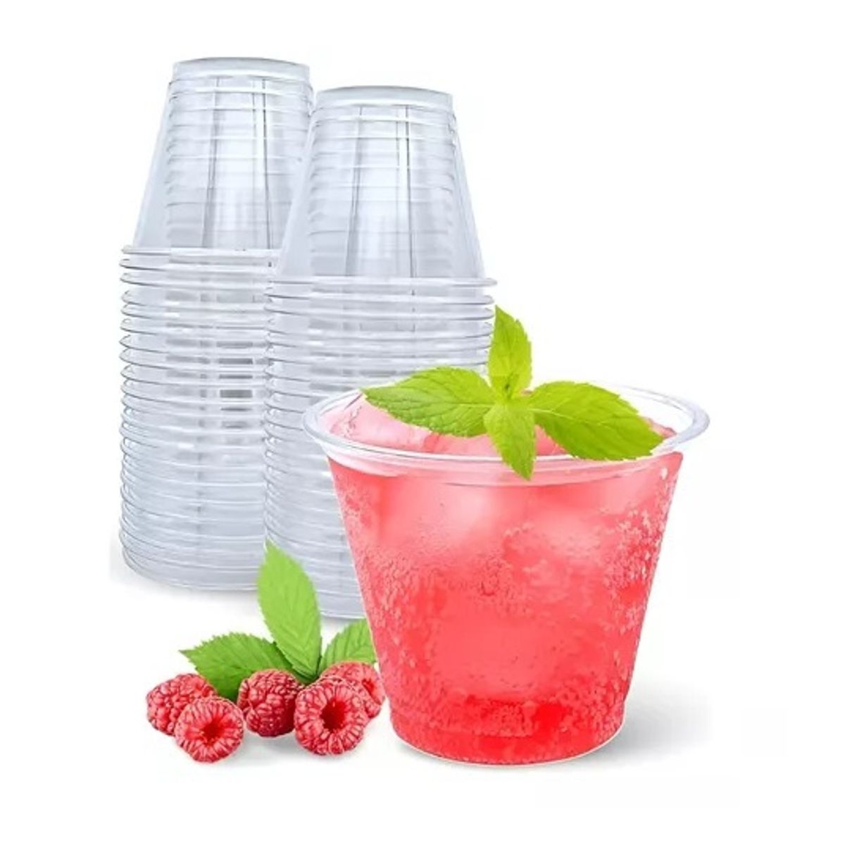 Pasteleria - 50 Vaso Plastico Vasos Desechables Vaso Pequeño 5oz 148ml