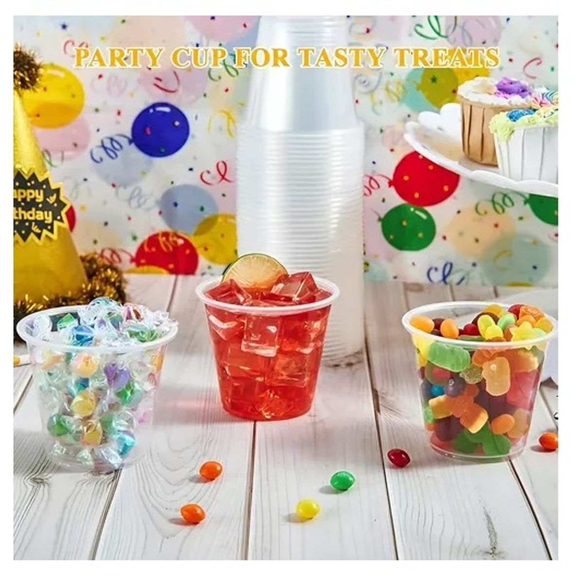 Pasteleria - 100 Vaso Plastico Vasos Desechables Vaso Pequeño 5oz 148ml