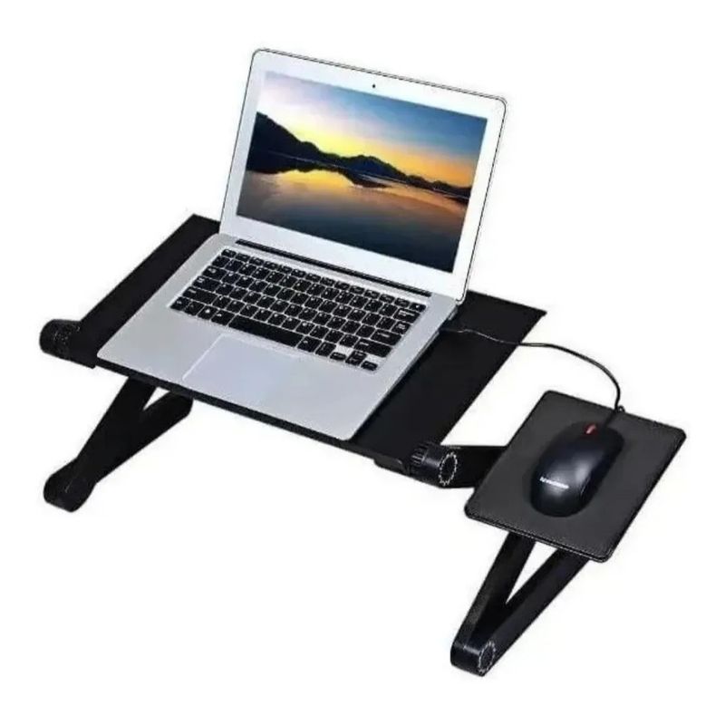 GENERICO - Mesa Plegable Portátil Para Notebook 2 Ventilador Negro