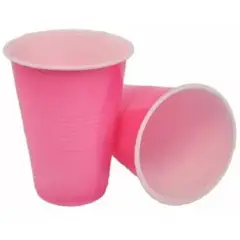 GENERICO - Vasos Plasticos Capacidad 500 Ml Color Rosa 10 Unidades