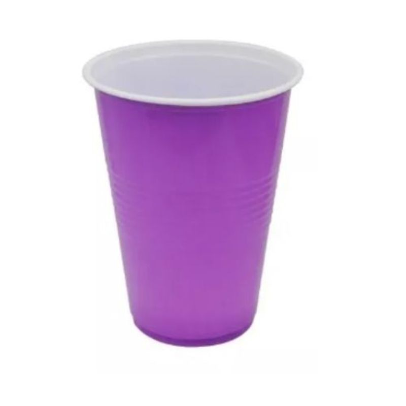 GENERICO - Vasos Plasticos Capacidad 500 Ml Color Morado 10 Unidades