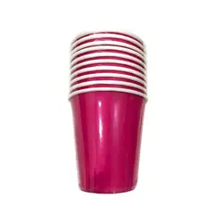 GENERICO - Vasos Papel 5.3 Cm X 8.8 Cm X 7.6 Cm Color Violeta 10 Unidades