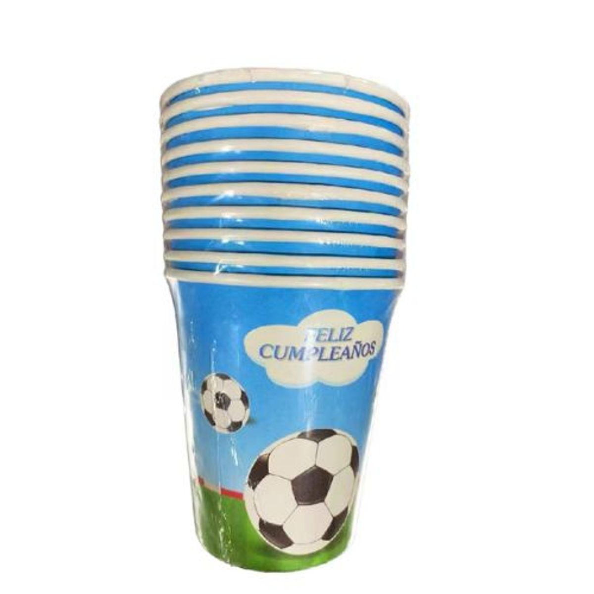 GENERICO - Vasos Papel 5.3 Cm X 8.8 Cm X 7.6 Cm Diseño Futbol