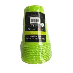 GENERICO - Vasos Plasticos 350 Ml 10 Unidades Color Verde