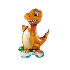 GENERICO - Globo Diseño Dinosaurio Color Naranja 38 Cm X 60 Cm
