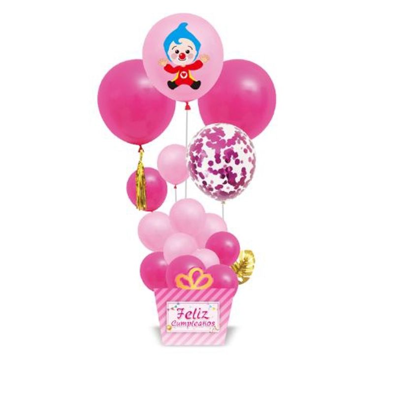 GENERICO - Globo Diseño Plim Plim Color Rosa Latex
