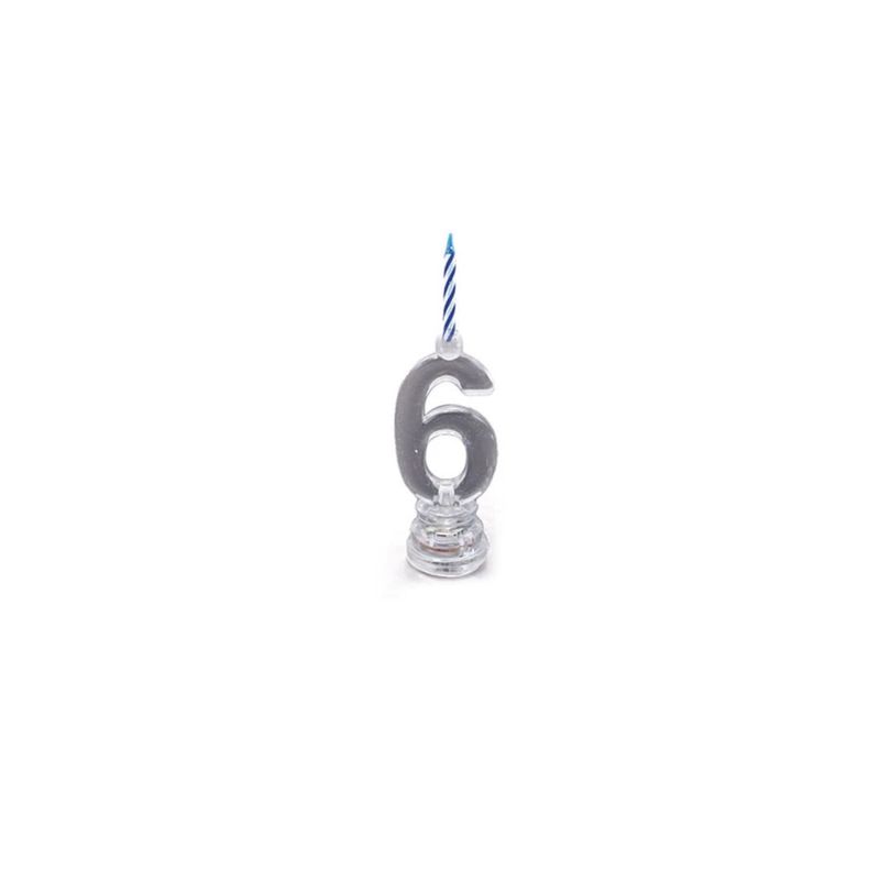 GENERICO - Vela De Numero 6 Luminosas 13cm