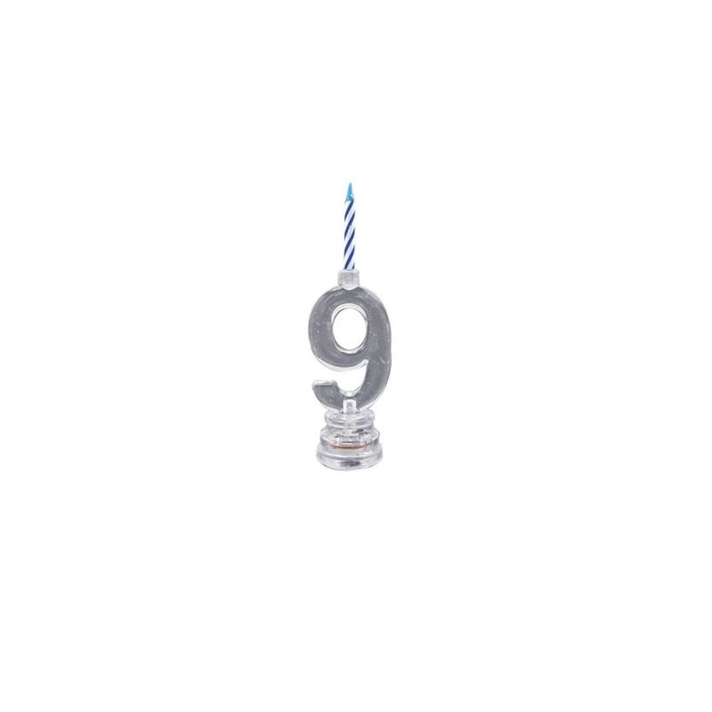 GENERICO - Vela De Numero 9 Luminosas 13cm
