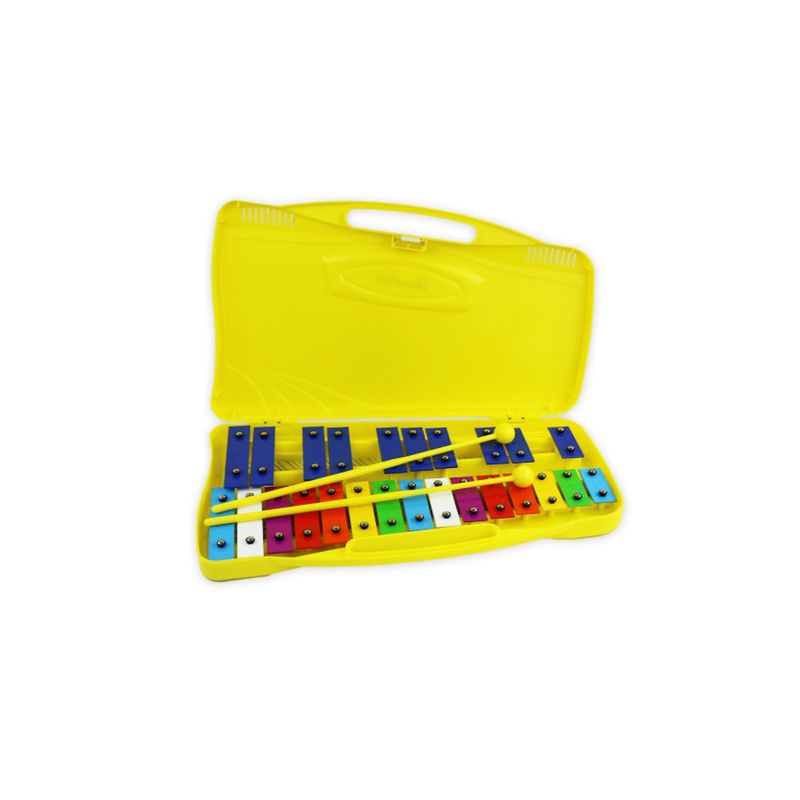 HENDRIX - Metalofono de 25 Tonos+ 2 Baquetas Hendrix HX0011 Amarillo - Amarillo