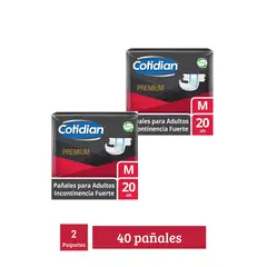 COTIDIAN - Pañales De Adulto Premium x2 Talla M 40Und.