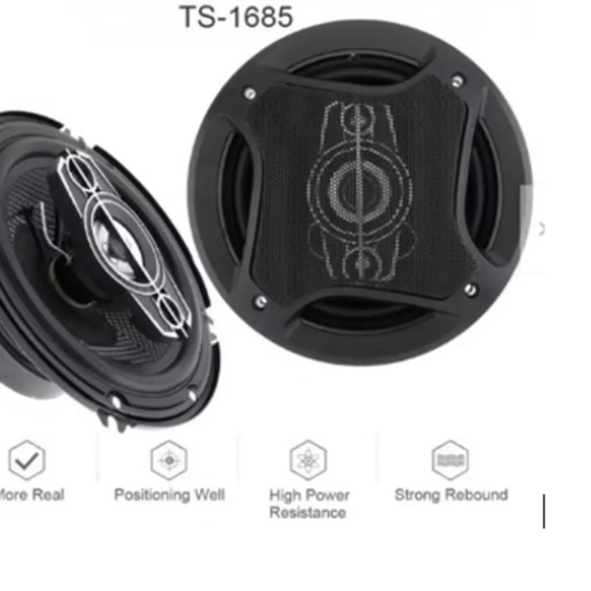 GENERICO - Parlante 6 Pulgadas 16 Cm Redondo Coaxial 350wmax 2 Vias