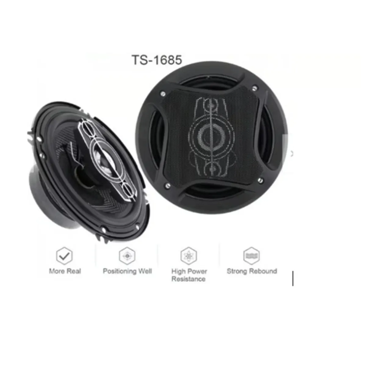 GENERICO - Parlante 6 Pulgadas 16 Cm Redondo Coaxial 350wmax 2 Vias