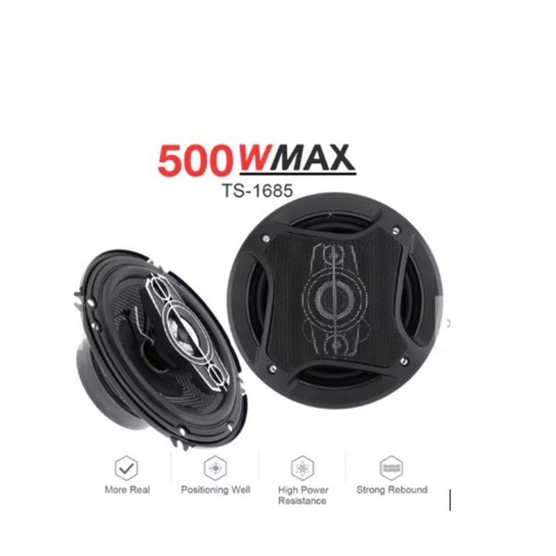 GENERICO - Parlante 6 Pulgadas 16 Cm Redondo Coaxial 500wmax 2 Vias