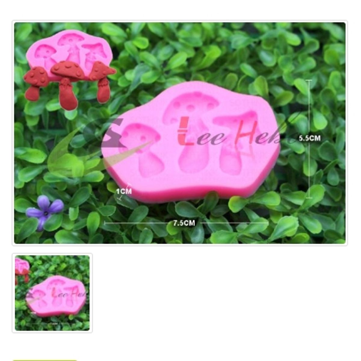 GENERICO - Molde Para Fondant Silicona Forma Hongos