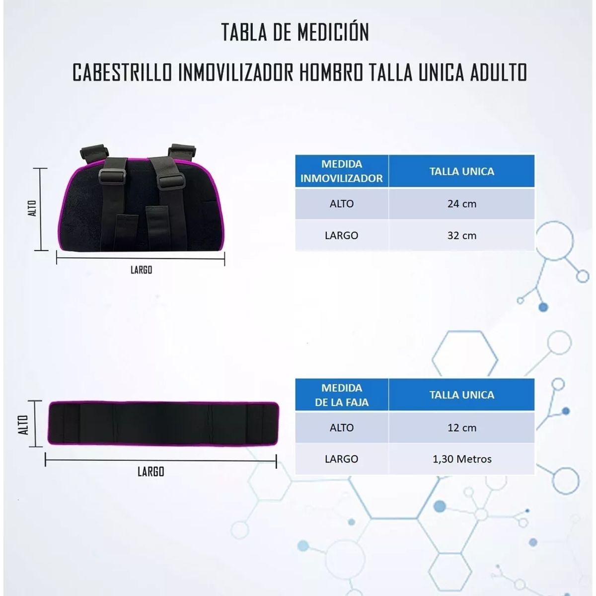 ONEDER - Cabestrillo Inmovilizador De Hombro Adulto Talla Unica
