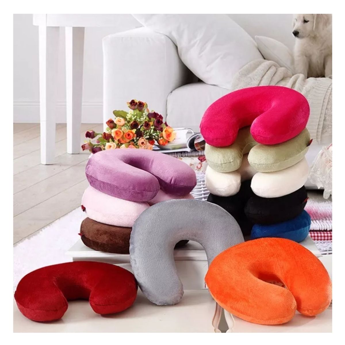 GENERICO - Cojin Almohada Cervical - Cuello Viaje Auto Bus Micro