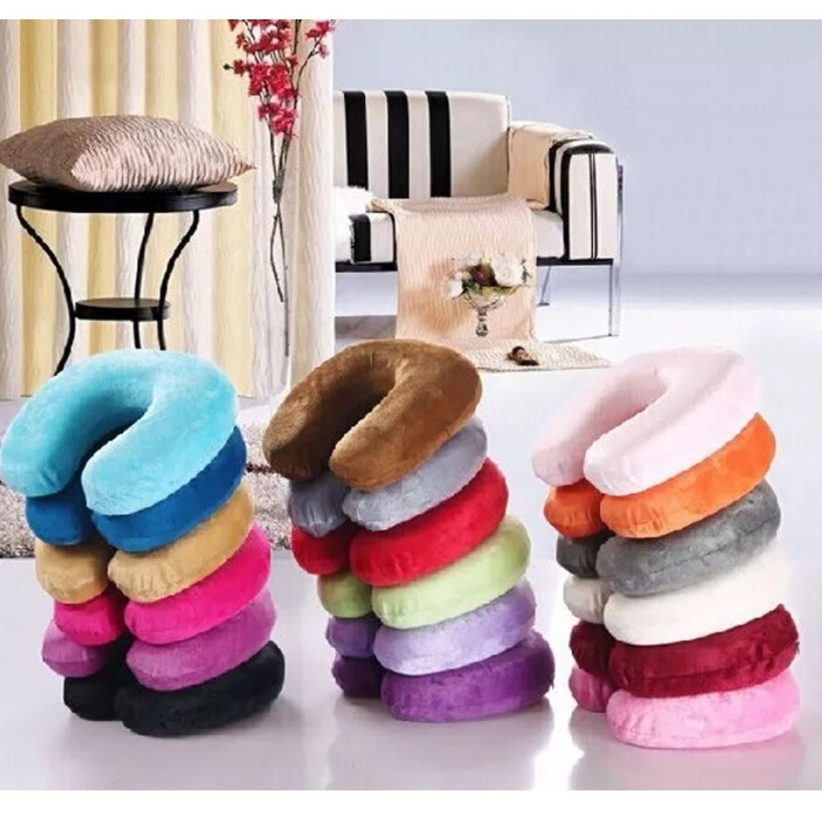 GENERICO - Cojin Almohada Cervical - Cuello Viaje Auto Bus Micro