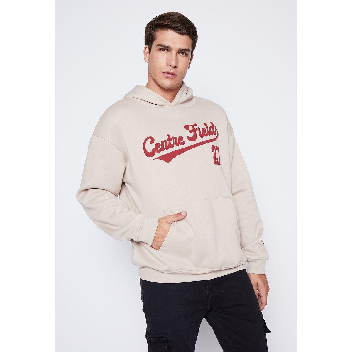 FAMILY SHOP - Polerón Hombre Beige Flores Family Shop