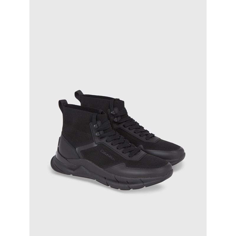 CALVIN KLEIN - Zapatilla Hight top Lace Up Knit Negro Calvin Klein