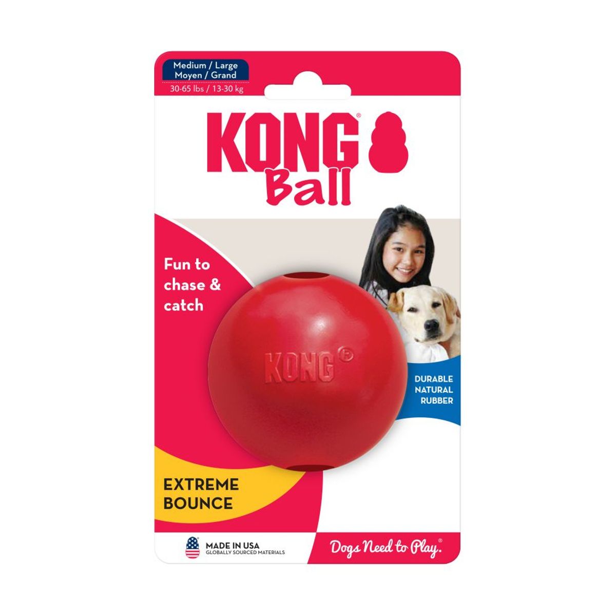KONG - Pelota Kong Ball Roja M/L