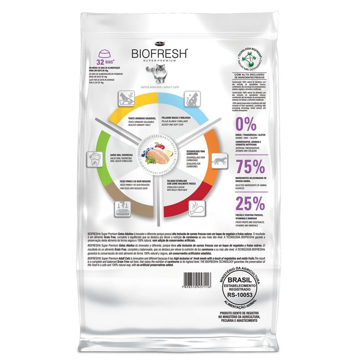 BIOFRESH - Biofresh Gato Adulto 7,5 kg