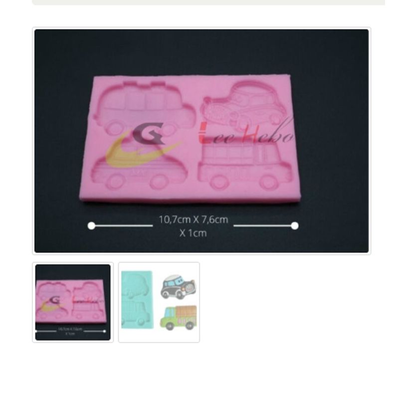 GENERICO - Molde Para Fondant Silicona Forma Autos Carritos