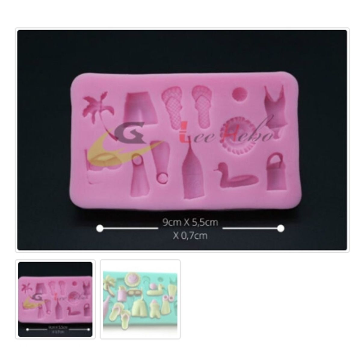 GENERICO - Molde Para Fondant Silicona Forma Verano
