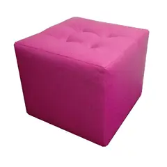 MUEBLES HVM - Puff Fucsia  cuero 4 botones