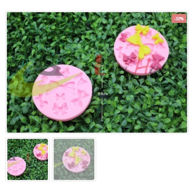 GENERICO - Molde Para Fondant Silicona Forma Cintas-Lazos