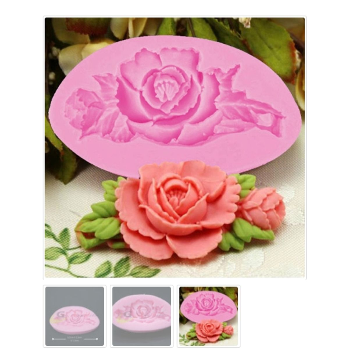 GENERICO - Molde Para Fondant Silicona Forma Flor Reposteria