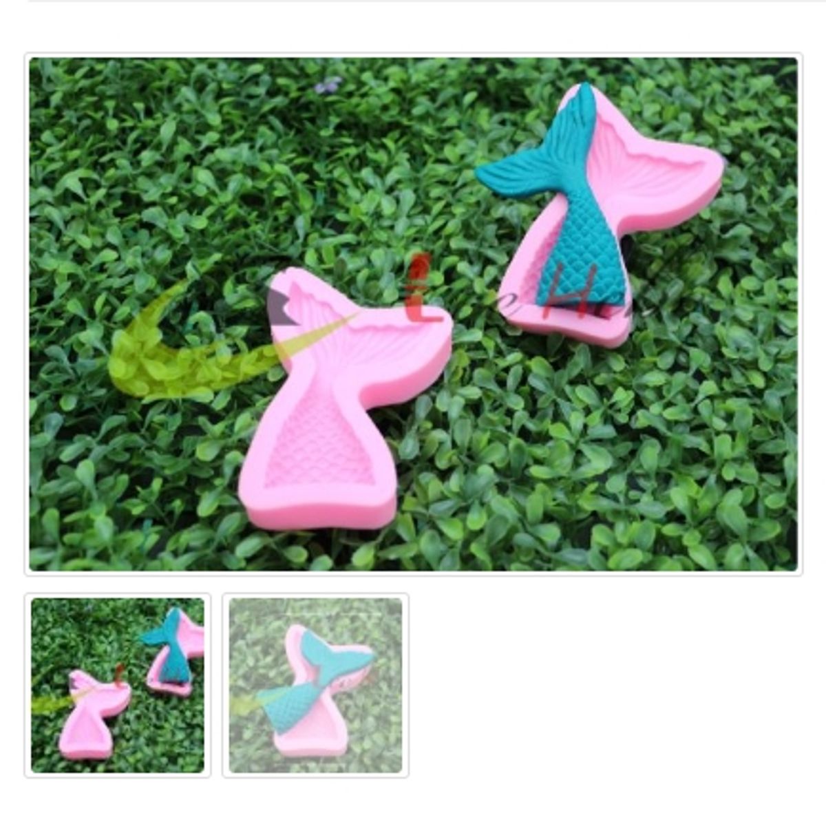 GENERICO - Molde Para Fondant Silicona Forma Cola De Sirena