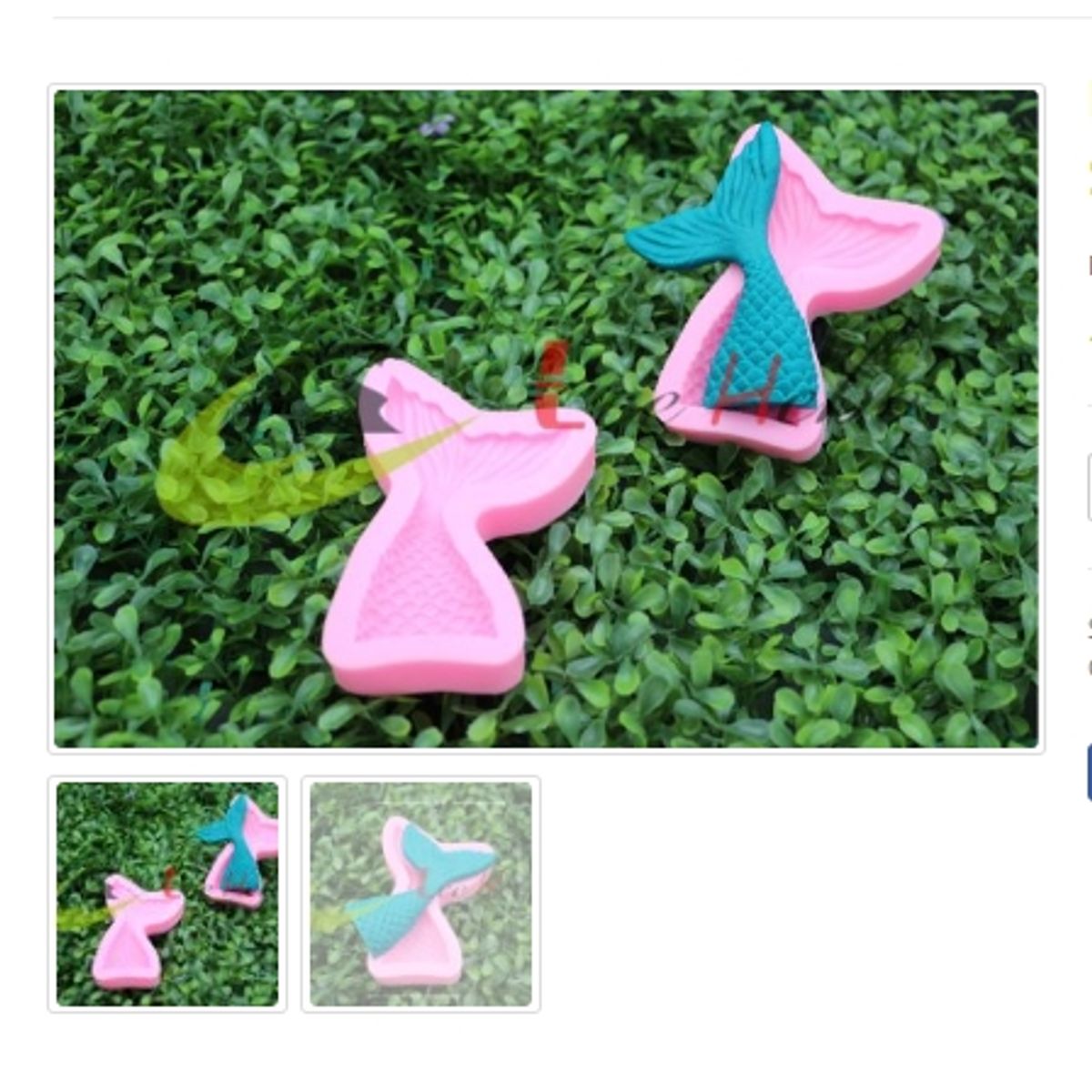 GENERICO - Molde Para Fondant Silicona Forma Cola De Sirena