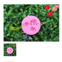 GENERICO - Molde Para Fondant Silicona Forma 3 Mini Rosas