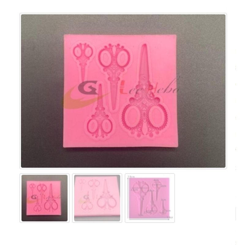 GENERICO - Molde Para Fondant Silicona Forma Tijeras