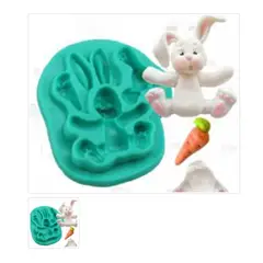 GENERICO - Molde Para Fondant Silicona Forma Conejo