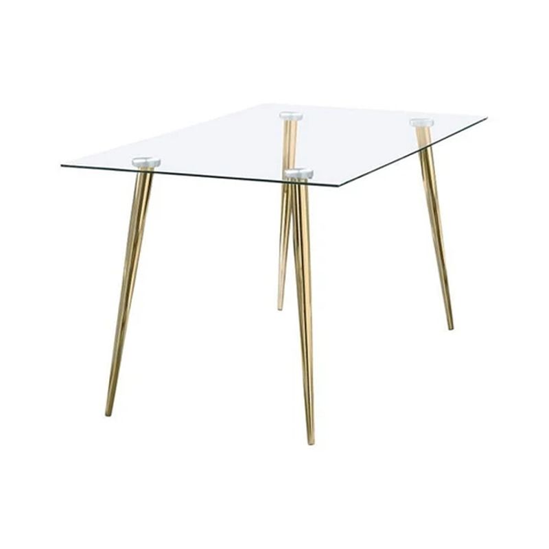 CORI CORI - Mesa de Comedor Rubí Cuadrada Gold 80x80cm vidrio
