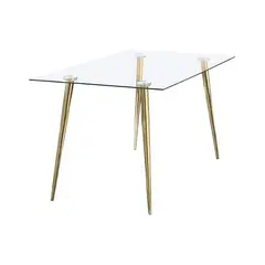 CORI CORI - Mesa de Comedor Rubí Cuadrada Gold 80x80cm vidrio
