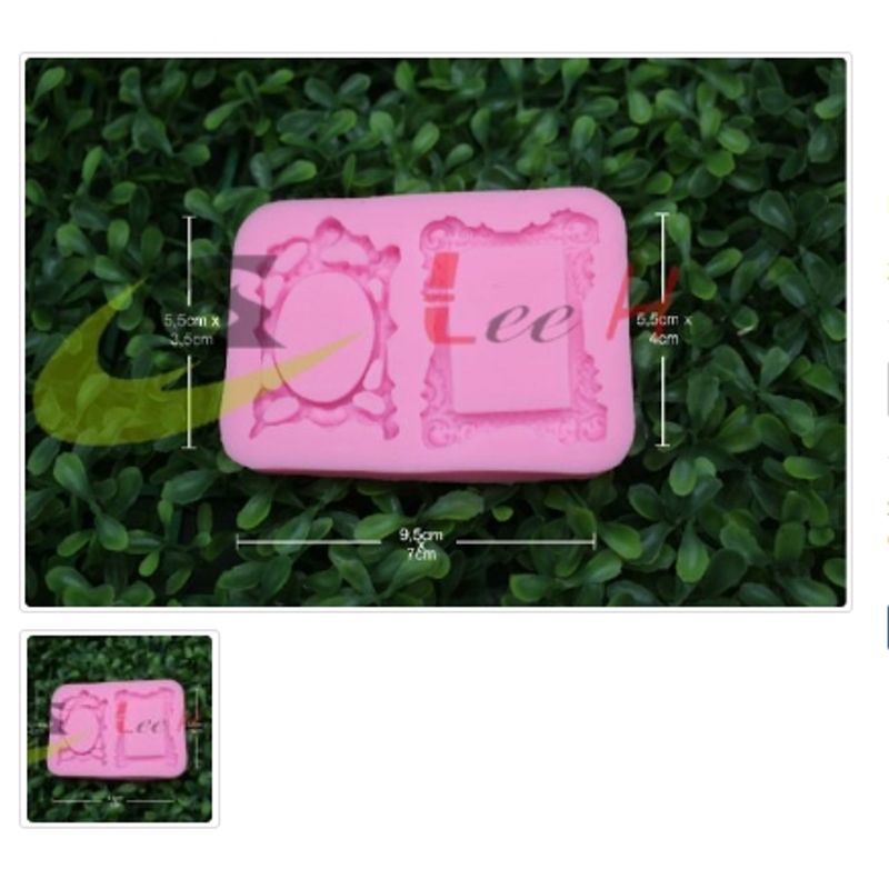 GENERICO - Molde Para Fondant Silicona Forma Marco Reposteria