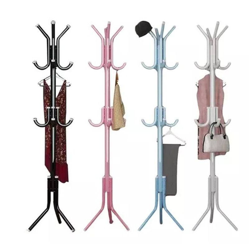 GENERICO - Perchero Pie Colgador Ropa 175cm Metalico 300004 Blanco