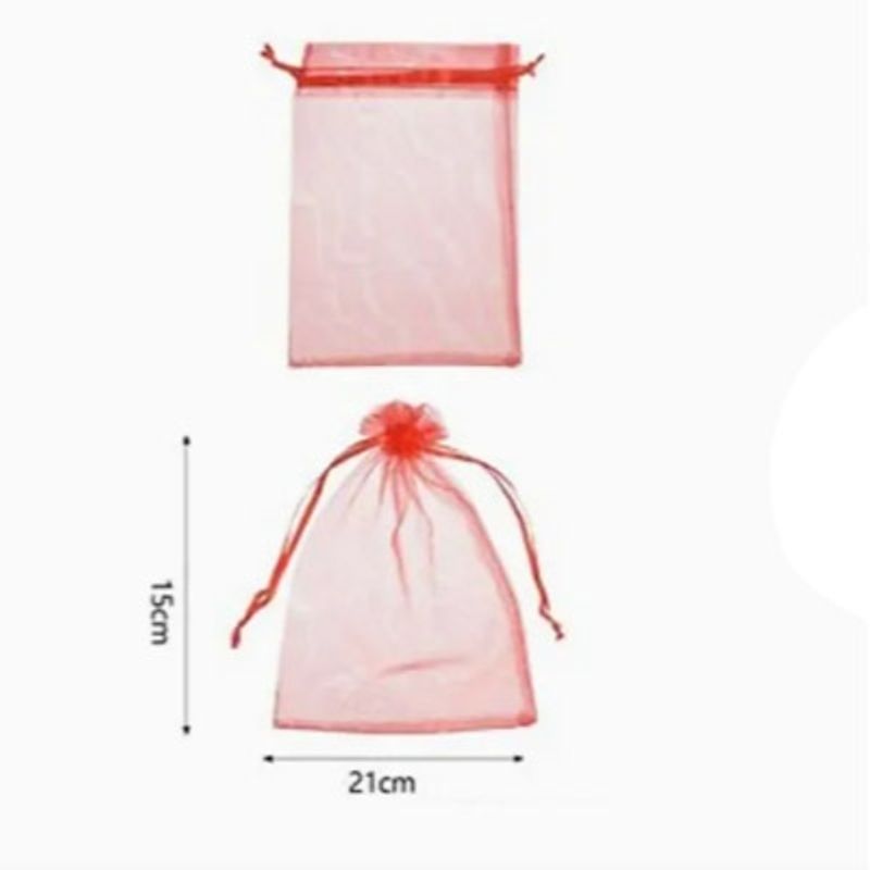 GENERICO - Bolsa de Organza Rojo